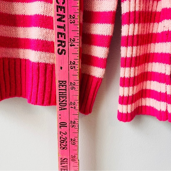 Lane Bryant Pink Stripe Henley Sweater Plus Size - Picture 9 of 9